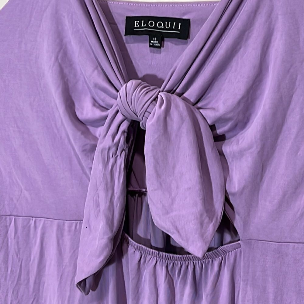 Sexy Purple Sleeveless Plus Size Dress By Eloquii. Size 18 - Picture 5 of 10